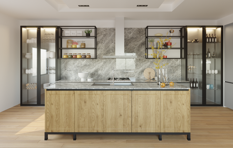 Aluminum, Glass and Acrylic Cabinet Doors and Components for Kitchen & Bath  - ºelement Designs